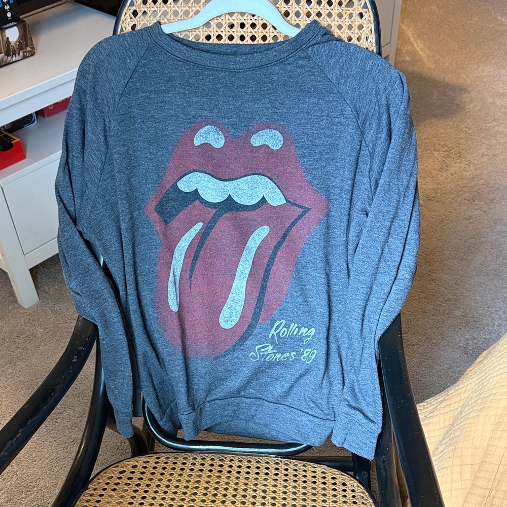 Gray Rolling Stones Graphic Sweatshirt